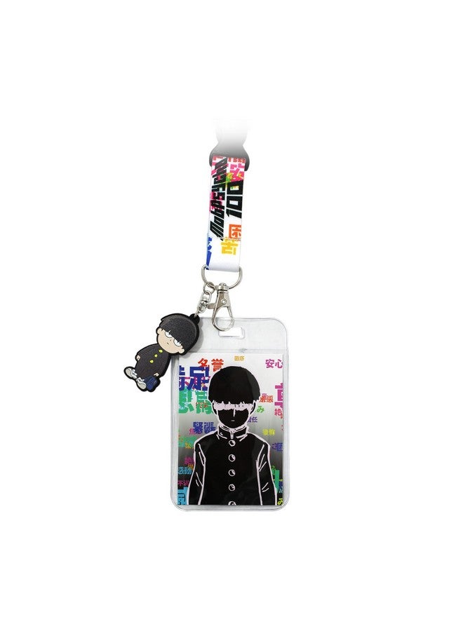JUST FUNKY Mob Psycho 100 Merch Id Badge Holder Lanyard Keychain Lanyard W/Rubber Pendant - Image 2