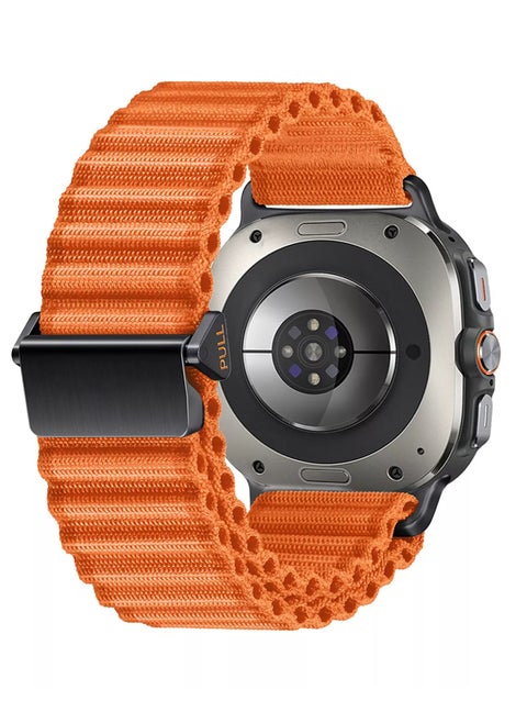Rugged Band Compatible with Samsung Galaxy Watch 7 Ultra 47mm, Adjustable Soft Nylon Replacement Strap for Men Women, Wide Sport Band for Galaxy Watch 7 Ultra with One Click