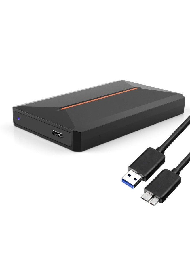 USB3.0 Mobile Hard Disk Box Notebook Mechanical SSD2.5 Inch SATA Solid State Hard Disk Box-Color:Black USB Slide Cover Hard Disk Box