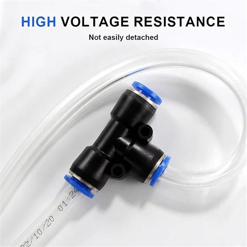 تركيبات الهواء السريعة 100 قطعة موصل خرطوم دفع داخلي لون PV قطر خارجي 6 مم - Image 5