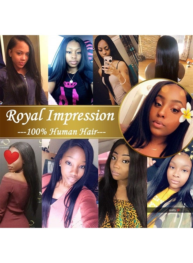 12A Grade Brazilian Virgin Straight Hair 4 Bundles 16" 18" 20" 22" 400g Virgin Brazilian Remy Straight Human Hair Bundles 100% Unprocessed Straight Virgin Remy Human Hair Bundles Natural Color
