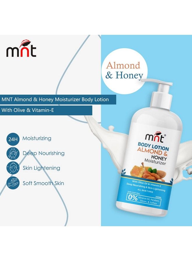 MNT Almond & Honey Body Lotion For Soft & Nourishing Skin 300 Ml - Image 4
