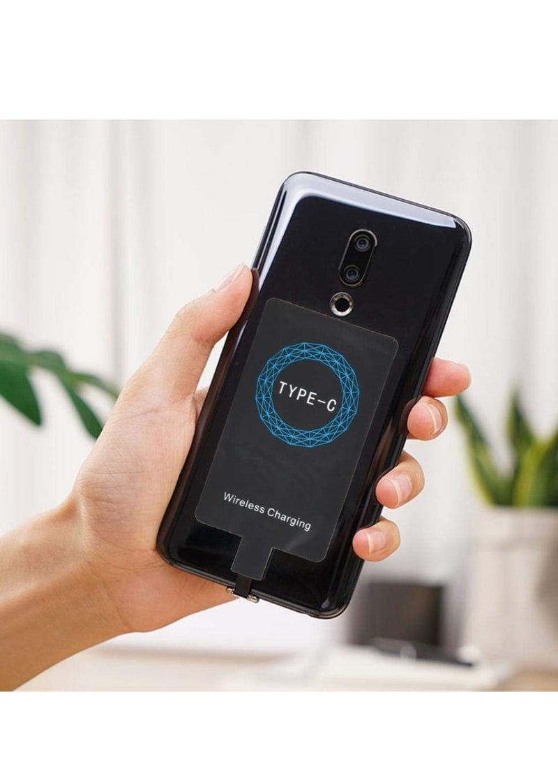 SYOSI 2Pcs Type C Adapter with Fast and Smart Microchip Technology, Magic Tag USB C Wireless Charging Receiver Chip for All Type C Cellphones - Image 4