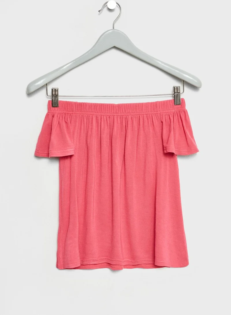 NAME IT Wide Sleeve Pleated Top