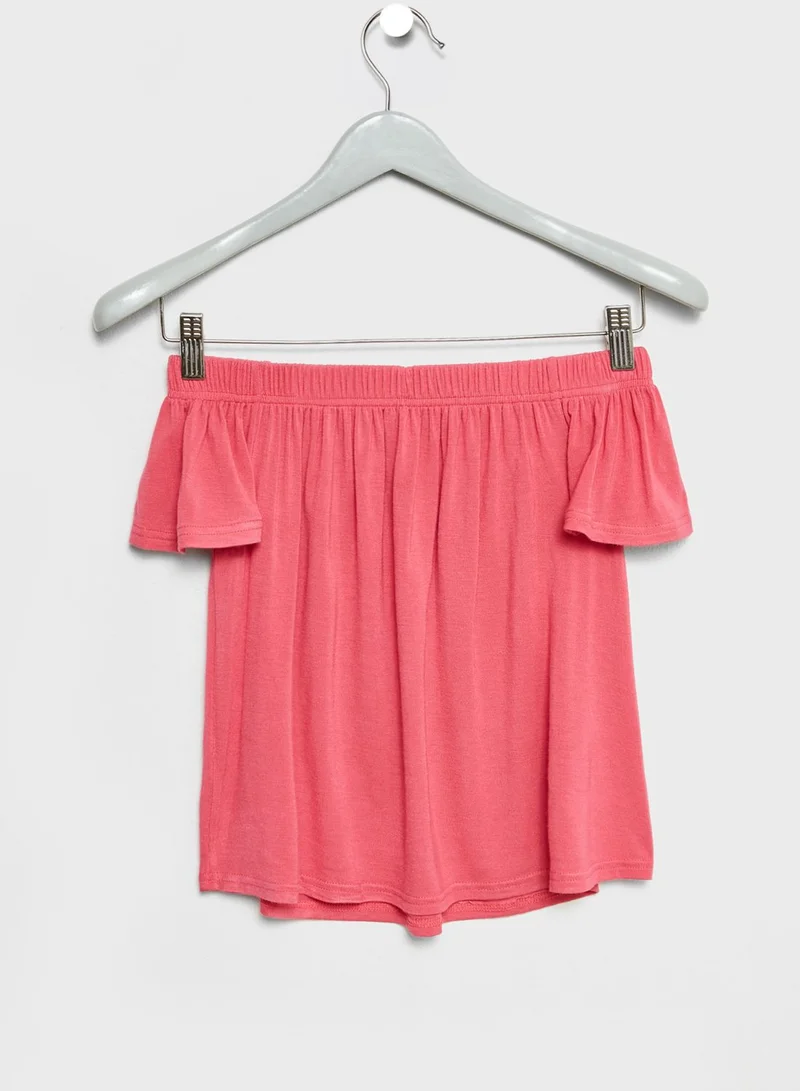 NAME IT Wide Sleeve Pleated Top