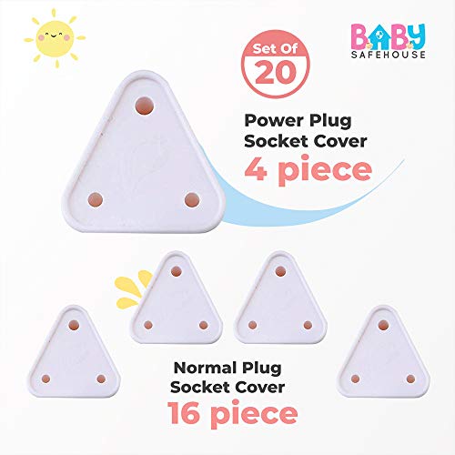 BabySafeHouse Electrical Socket Cover Guards for Child Proofing Outlet Plug Protector for Baby Safety (Pack of 20) - Image 2