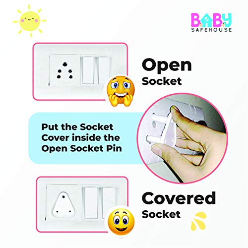 BabySafeHouse Electrical Socket Cover Guards for Child Proofing Outlet Plug Protector for Baby Safety (Pack of 20) - Image 5