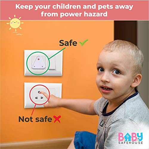 BabySafeHouse Electrical Socket Cover Guards for Child Proofing Outlet Plug Protector for Baby Safety (Pack of 20) - Image 3