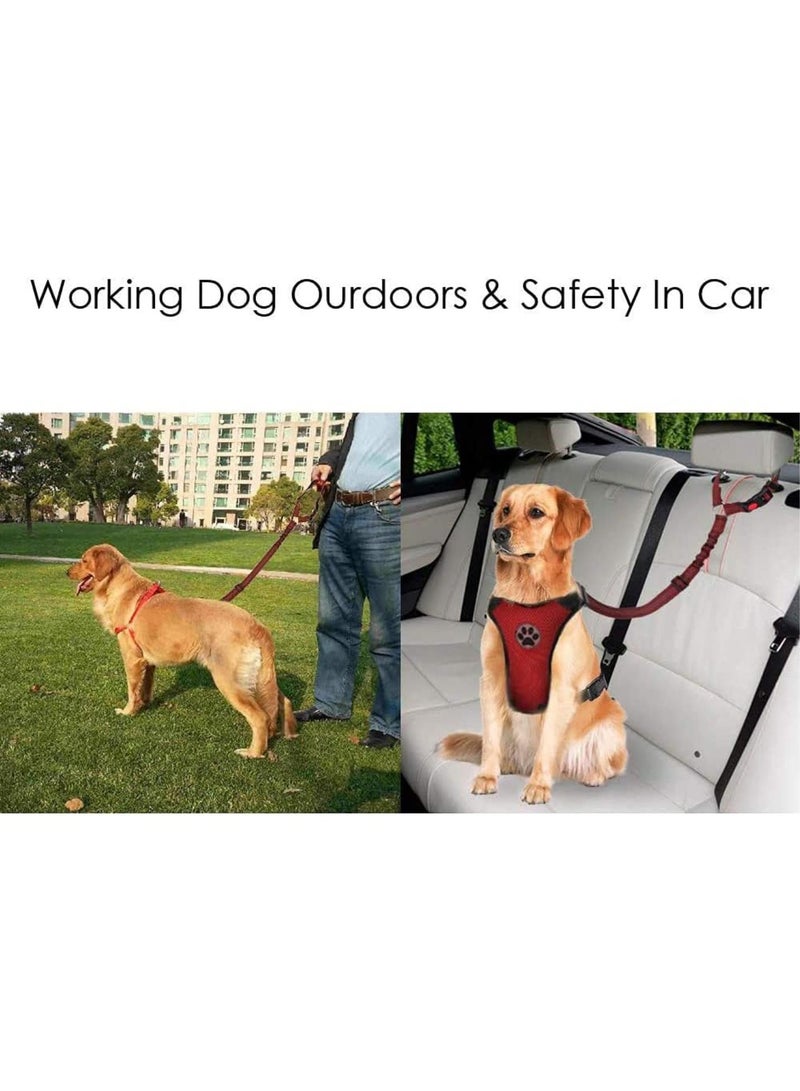 GGOOT Pet Rope Dog Seat Belt Harness Adjustable Dog Cat Safety Leads Car Seat Belt Nylon Vehicle Seatbelts for Dogs Vehicle Travel Pet Products Pet Traction Rope(Elastic G)  - Image 5
