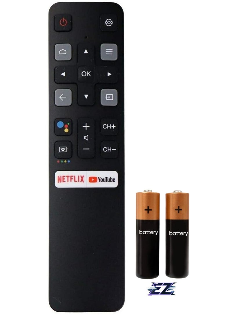 ELTRAZONE RC802V Voice Remote Control for TCL Android TV 40S330 32S330 65Q637 55Q637 55S430 40S334 32S334 70S430 32A325 32A323 43S430 65Q630 7 55Q637 43S434 50S434 55S434 65S434 75S434 32P30S 50S435  with battery - Image 1