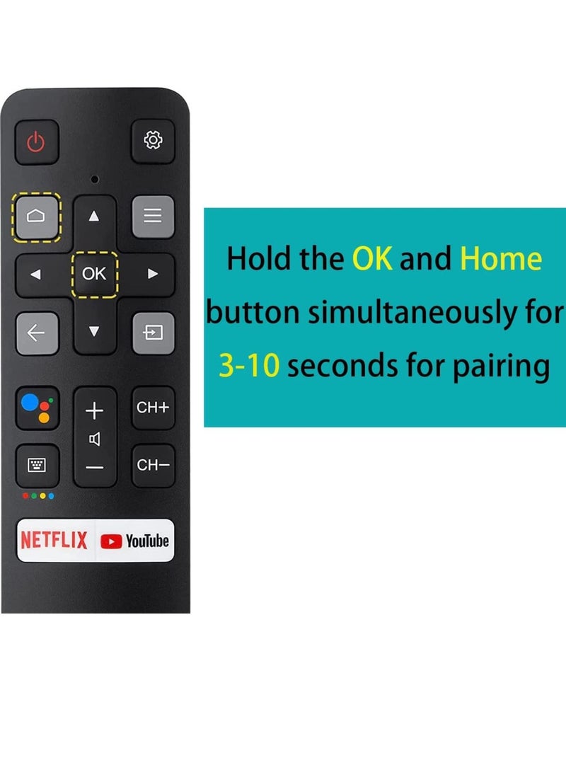 ELTRAZONE RC802V Voice Remote Control for TCL Android TV 40S330 32S330 65Q637 55Q637 55S430 40S334 32S334 70S430 32A325 32A323 43S430 65Q630 7 55Q637 43S434 50S434 55S434 65S434 75S434 32P30S 50S435  with battery - Image 3