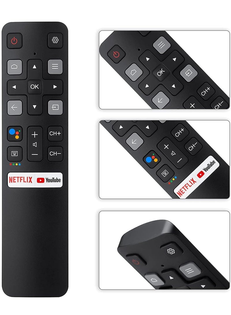 ELTRAZONE RC802V Voice Remote Control for TCL Android TV 40S330 32S330 65Q637 55Q637 55S430 40S334 32S334 70S430 32A325 32A323 43S430 65Q630 7 55Q637 43S434 50S434 55S434 65S434 75S434 32P30S 50S435  with battery - Image 5
