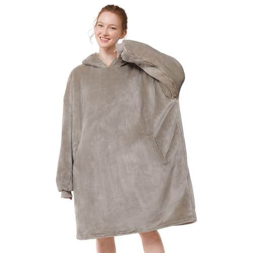 LetsFunny Blanket Hoodie,Oversized Wearable Sherpa Fleece Blanket Sweatshirt,Super Soft Warm Cozy with Giant Pocket,Gifts for Women Men Adults Teenagers Kids, One Size Fits All - Image 1