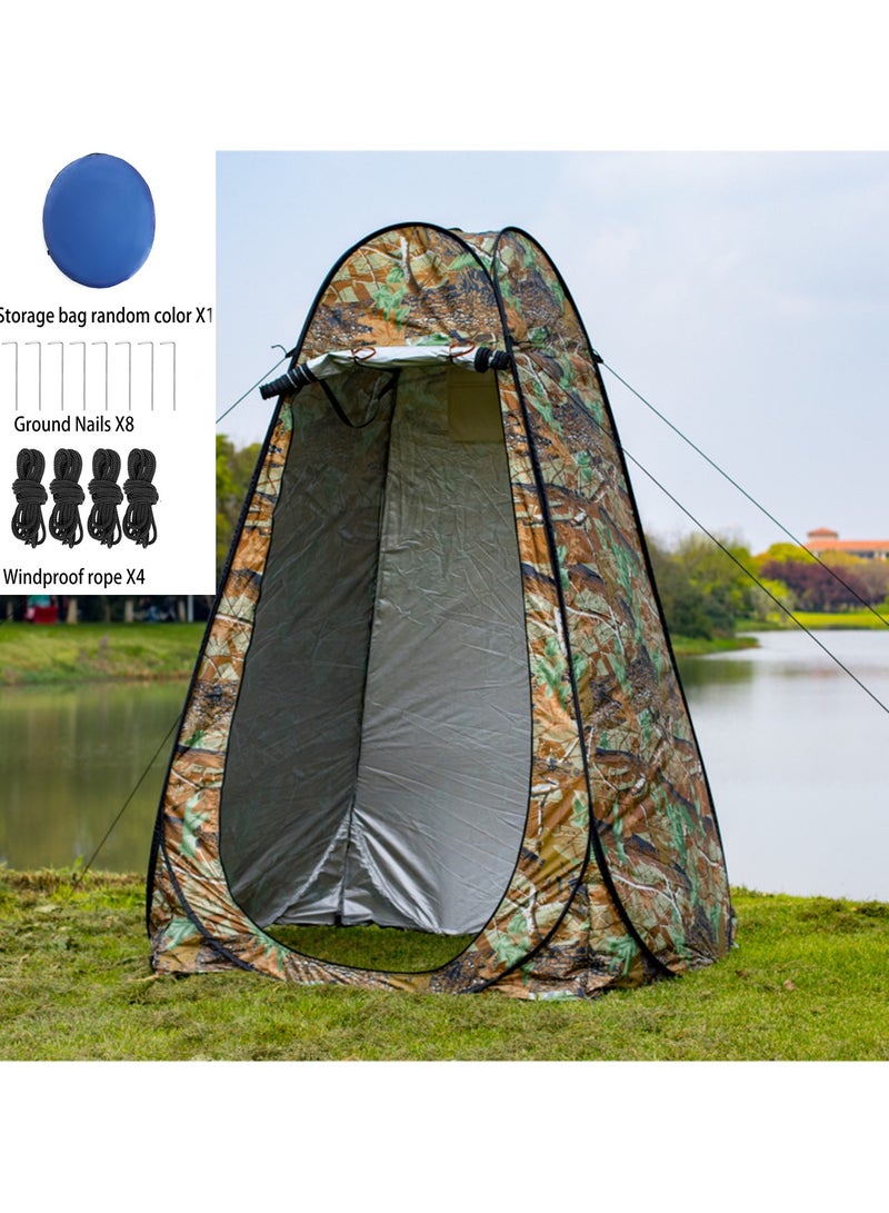 HEYAN Pop Up Portable Shower Tent with Floor for Camping Instant Outdoor Privacy Shelter Tent for Camping and Beach Easy Setup Foldable with Carry Bag Lightweight and Sturdy 190x120x120CM - Image 1