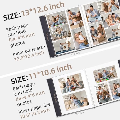 Vienrose Large Photo Album Self Adhesive for 4x6 5x7 8x10 Pictures Scrapbook Album DIY Scrap Book 40 Sticky Pages with A Metallic Pen - Image 3
