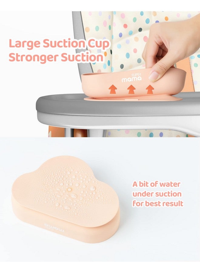 SUPERMAMA Suction Silicone Baby Feeding Set, 2 in 1 Baby Silicone Suction Bowls and Spoons, BPA Free, Infant Babies and Toddler Self Feeding Led Weaning - Image 4