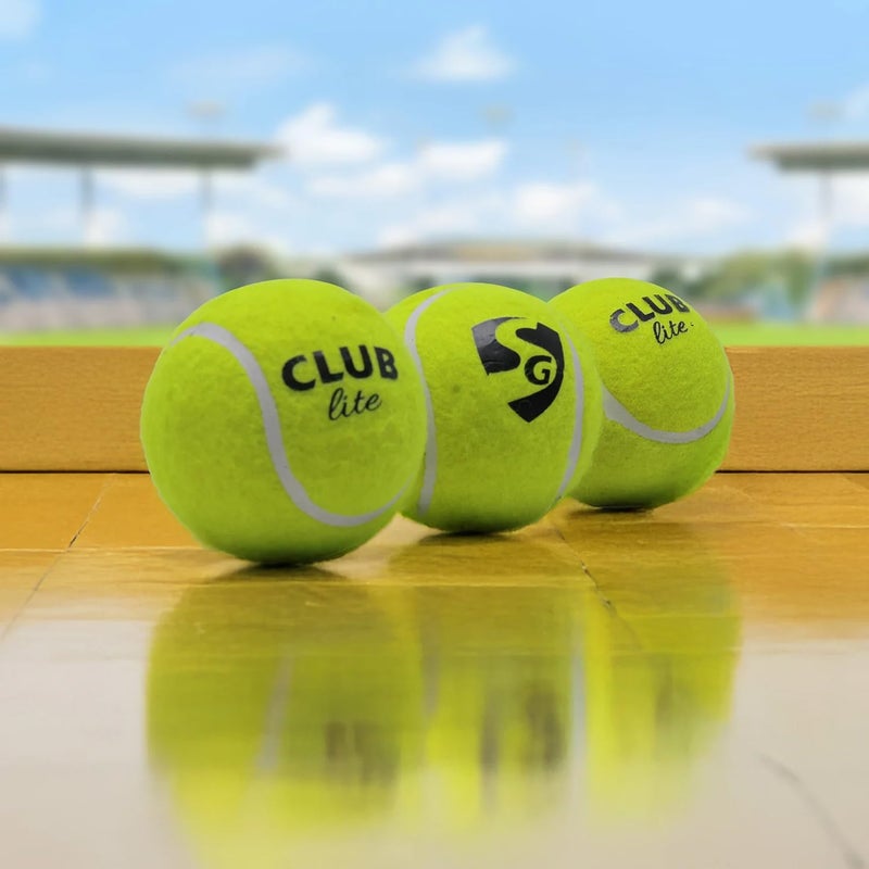 SG كرات تنس الكريكيت كلوب لايت - عبوة من 3 (أخضر) - Image 2