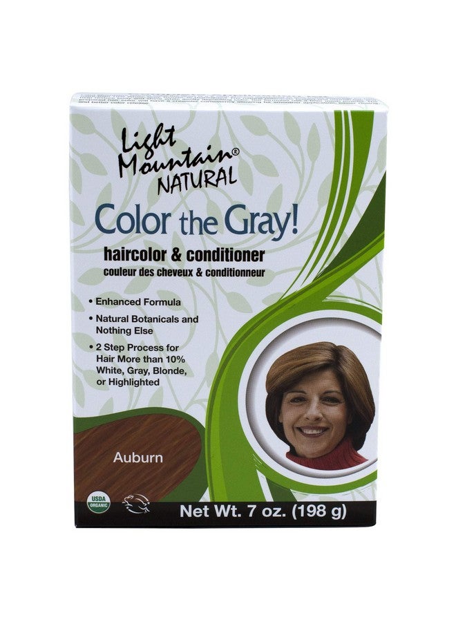 Henna Hair Color & Conditioner Color The Gray Auburn Hair Dye For Men/Women Chemicalfree Semipermanent Hair Color For White Gray And Blonde Hair 7 Oz (Pack Of 2)