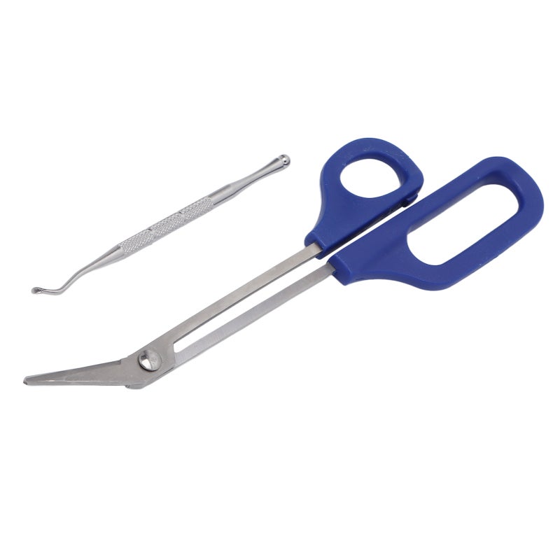 Long Handled Toenail Scissors 120x60x0.3cm Oblique Mouth - Ergonomic Toe Nail Clippers with Ingrown Toenail File for Elderly Pregnant Women - Image 5