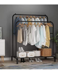Arabest Clothes Storage Rack Floor Hanger Parallel Bars-black  - Image 5