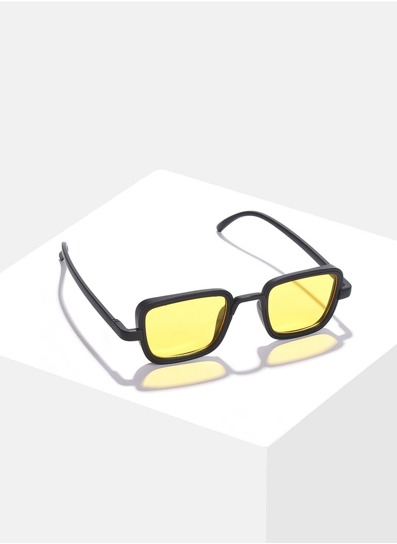 Haute Sauce Yellow Lens Black Wayfarer Sunglasses  - Image 3