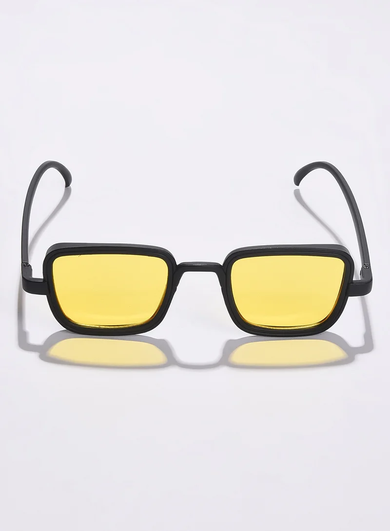 Haute Sauce Yellow Lens Black Wayfarer Sunglasses