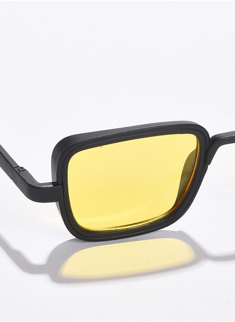 Haute Sauce Yellow Lens Black Wayfarer Sunglasses  - Image 2