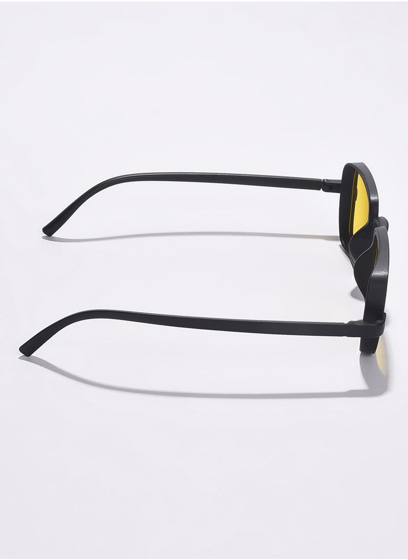 Haute Sauce Yellow Lens Black Wayfarer Sunglasses  - Image 5