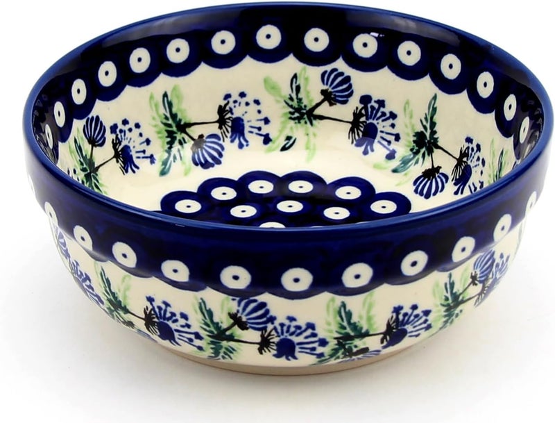 Polish Pottery Market 6Inch Bowl Handcrafted from Zaklady Boleslawiec Poland 24 Ounce Polish Stoneware Soup Salad Dessert Bowl - Image 1