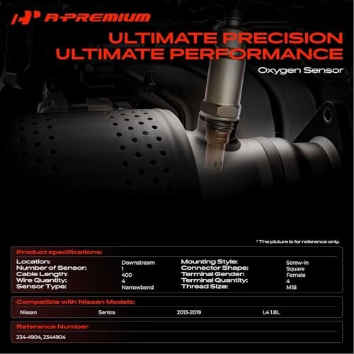 A-Premium APremium O2 Oxygen Sensor Compatible with Nissan 20132019 L4 18L with Square Shape 4 Pins Downstream - Image 3