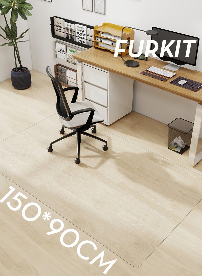 FURKIT مفرش طاولة من PVC شفاف سمك 1.5 مم - حصيرة مانعة للانزلاق مضادة للماء لطاولة الطعام والمكتب والمنزل - غطاء طاولة بلاستيكي مرن للحماية 80*80cm/31.5*31.5in - Image 3