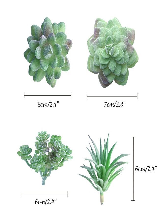 FEPITO 15 Pcs Artificial Succulent Plants Green Unpotted Faux Flower Succulents Mini Echeveria Picks Bulk Stems for Home Indoor Fairy Garden Decorations - Image 2