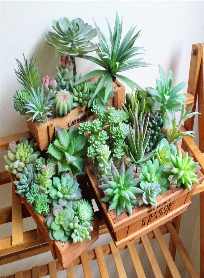 FEPITO 15 Pcs Artificial Succulent Plants Green Unpotted Faux Flower Succulents Mini Echeveria Picks Bulk Stems for Home Indoor Fairy Garden Decorations - Image 4