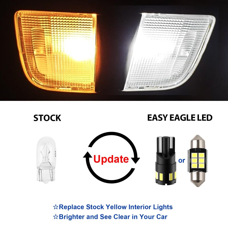 EASY EAGLE LED Interior Car Lights for Honda-Odyssey-2011-2017: 18 Piece Kit White LED Light Bulbs - Super Bright 6000K + Install Tool - Image 2