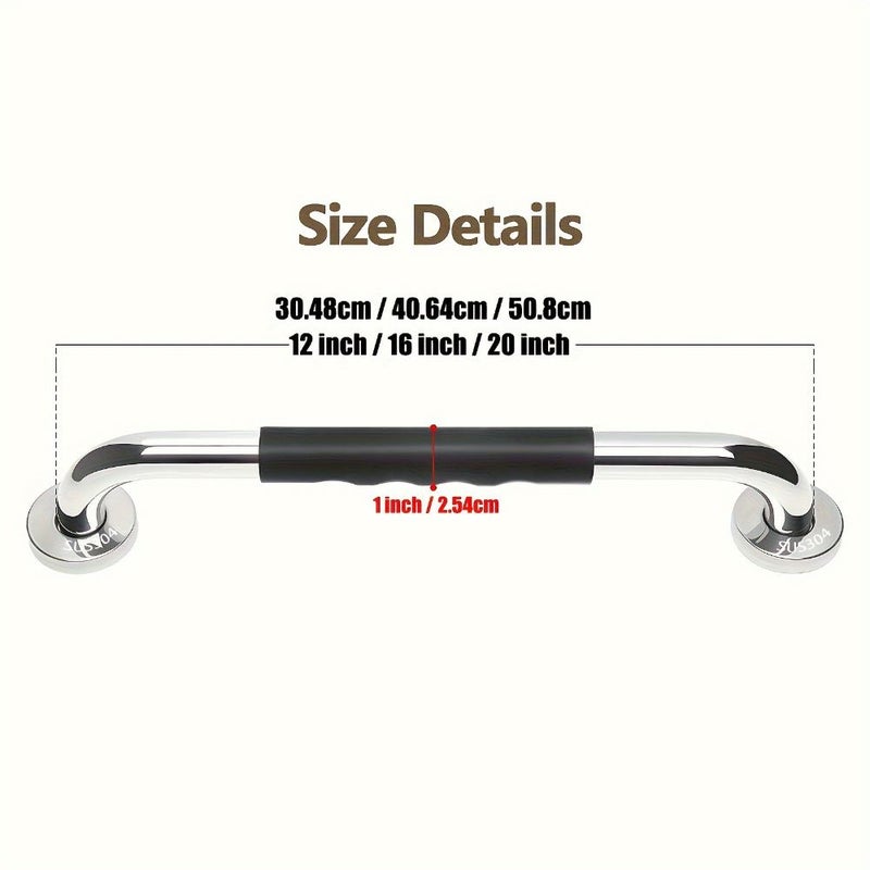 Stainless Steel Grab Bars 2 Pack 20 Inch for Bathroom Safety Slip Resistant Handrails - Image 3