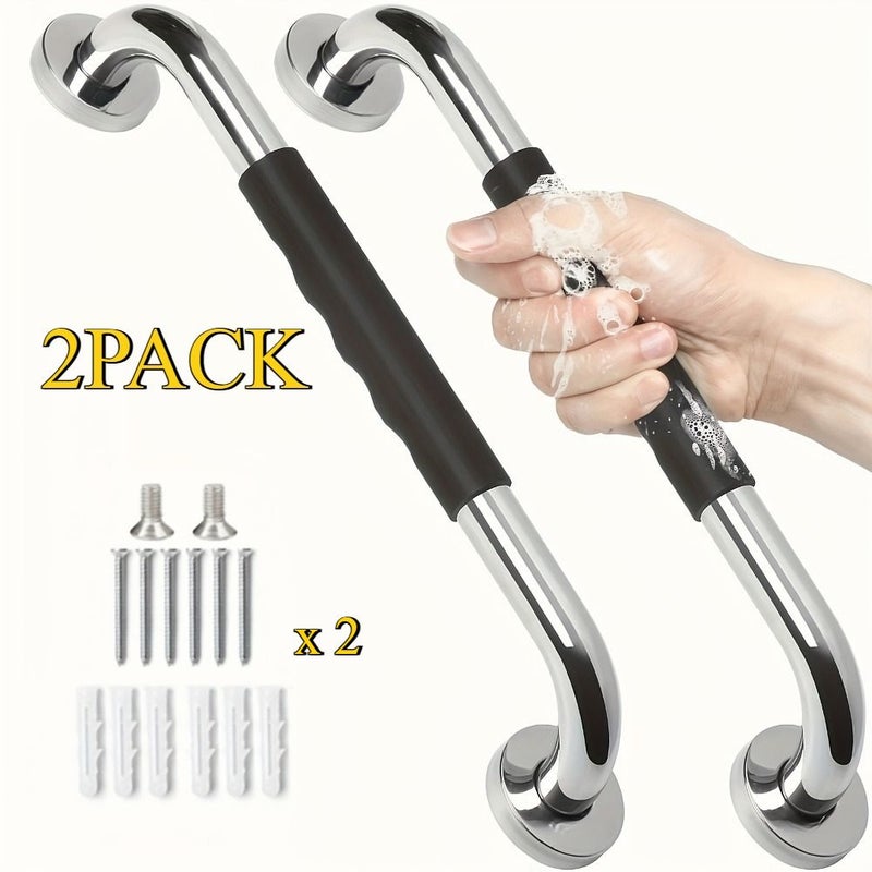 Stainless Steel Grab Bars 2 Pack 20 Inch for Bathroom Safety Slip Resistant Handrails - Image 1