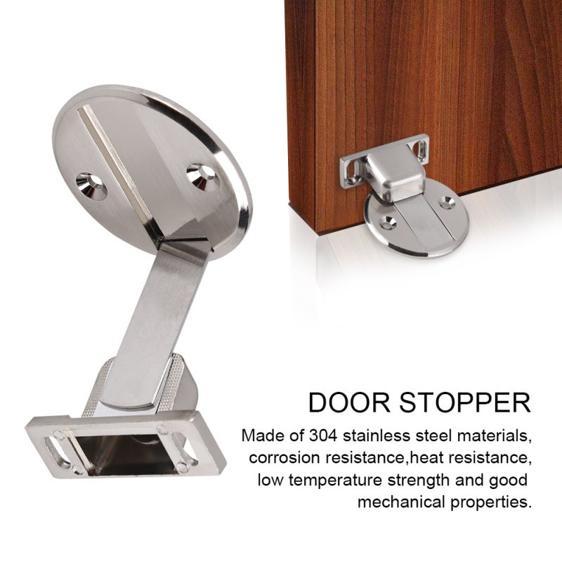 Magnetic Door Stopper Floor Mounted Easy Install No Tools - 304 Stainless Steel Magnetic Door Catch for Home Interior Doors - Image 3