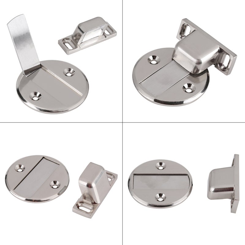 Magnetic Door Stopper Floor Mounted Easy Install No Tools - 304 Stainless Steel Magnetic Door Catch for Home Interior Doors - Image 5