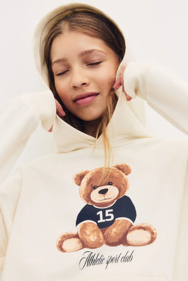 H&M 2-piece brushed-inside hoodie and shorts set