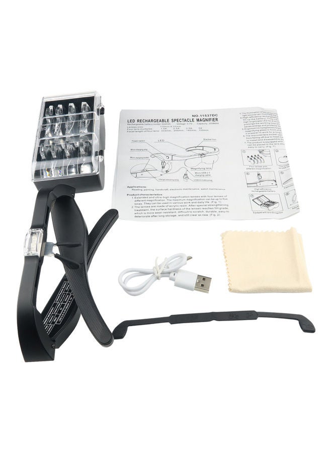 نيبمينينت عدسة تكبير تثبت في الرأس بإضاءة LED أبيض/ أسود - Image 2