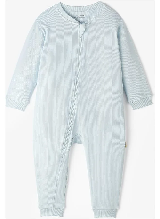 جون June Baby Camisole Zippered Jumpsuit Light Blue