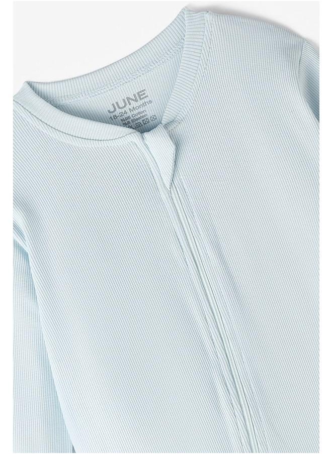 JUNE - June Baby Ribbed Zippered Romper - Image 1