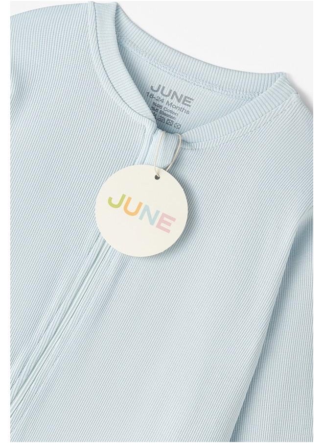 JUNE - June Baby Ribbed Zippered Romper - Image 1