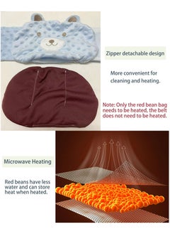 Dominy Baby Colic And Gas Relief Bellyband, Heated Tummy Wrap, Baby Swaddle Belly Protector Heated For Upset Stomach And Soothes Gas（Blue）  - Image 5