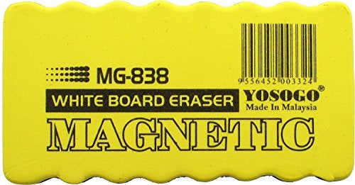 Yosogo Magnetic Whiteboard Erasers – Pack of 6 Assorted Colors (Red, Blue, Yellow, Green) – Lightweight Dry Erase & Chalkboard Erasers, Eco-Friendly, Classroom & Office Use - Image 5