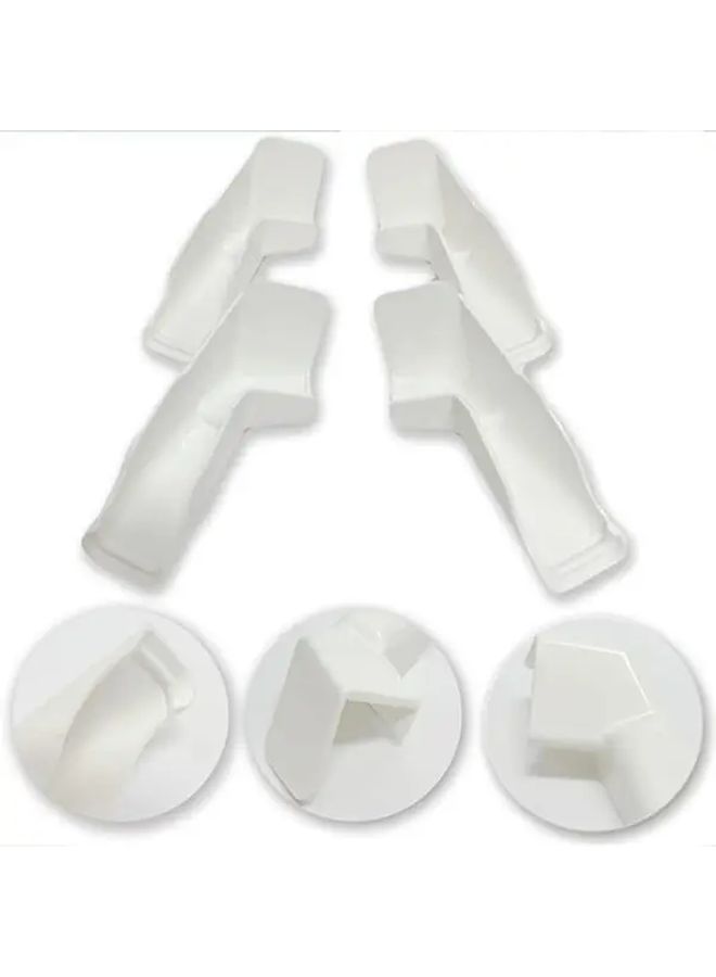 Set Of 2 White Roof Rainwater Gutters Water Collection Channel Roof Drainage System RV Gutter Plastic Clip For Furniture Table Leg Pipe Connector Plumbing Tool Equipment Radiator Cover - Image 1