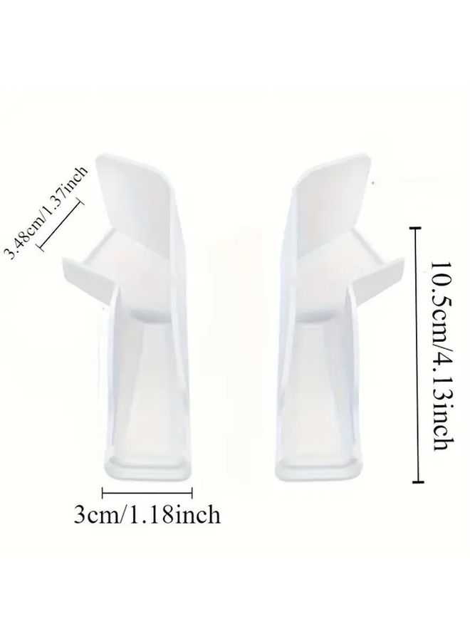 Set Of 2 White Roof Rainwater Gutters Water Collection Channel Roof Drainage System RV Gutter Plastic Clip For Furniture Table Leg Pipe Connector Plumbing Tool Equipment Radiator Cover - Image 3