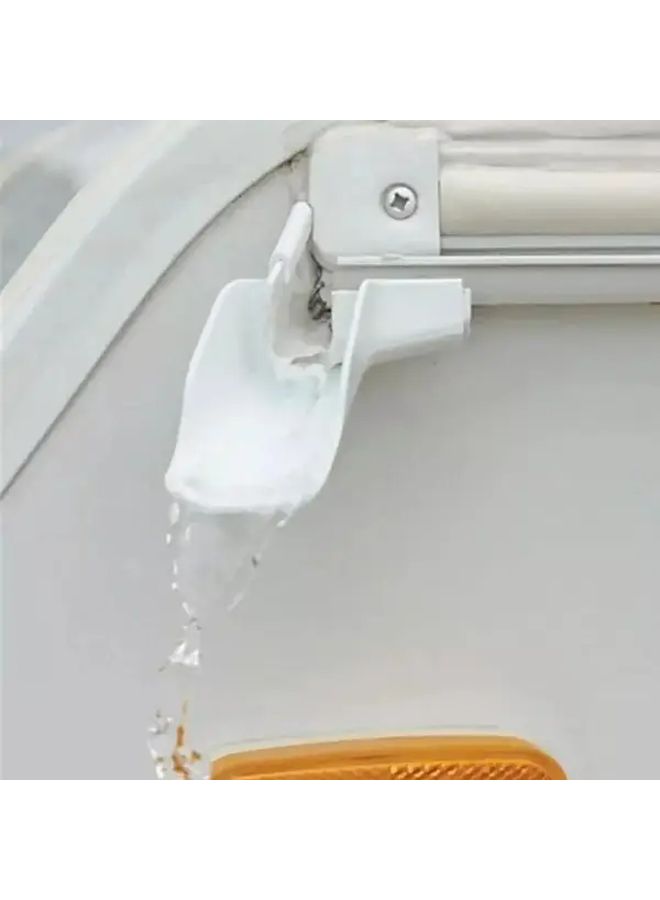 Set Of 2 White Roof Rainwater Gutters Water Collection Channel Roof Drainage System RV Gutter Plastic Clip For Furniture Table Leg Pipe Connector Plumbing Tool Equipment Radiator Cover - Image 4