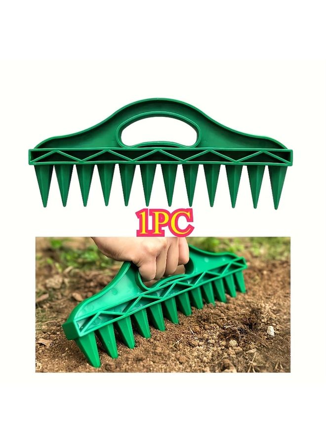 1 Piece Heavy Duty Hand Dibbler Manual Seed Planter 12 Hole Design Durable Plastic Garden Tool - Image 1