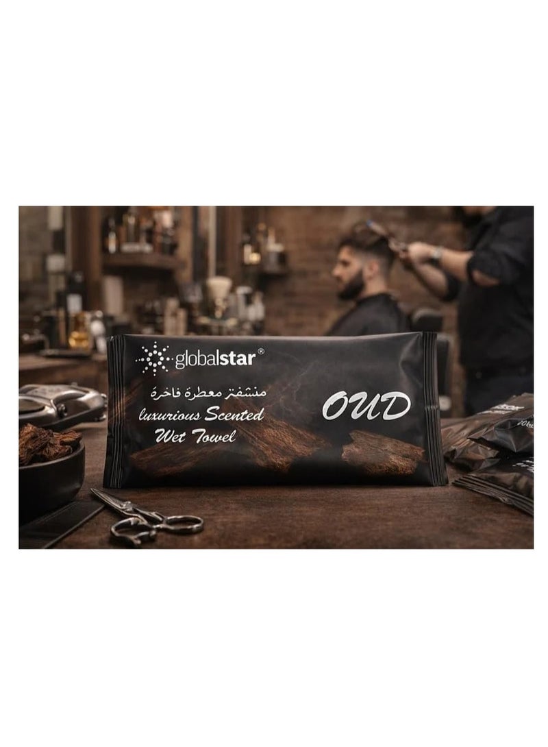 Globalstar Oud Luxurious Scented Wet Towels – Refreshing Pack of 5 - Image 4